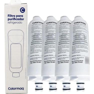 Imagem de Kit 4 unidades Refil Filtro Purificador Acqua Água Colormaq
