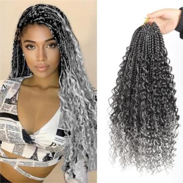 Imagem de Cabelo de crochê Diha Goddess Box Braids 18 cm com pontas encaracolada