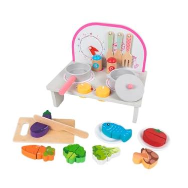 Imagem de Yunhgft Conjunto de Brinquedos de Cozinha Infantil, Dramatização, Presentes, Lembrancinhas para Festa, Simulação, Educacional, Pré-escolar, Artesanato Realist, Conjunto Rosa B