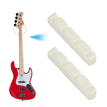 Imagem de RiToEasysports Porca de Guitarra Baixo de 4 Cordas, Substituição de Plástico Durável para Som e Volume, 2 Peças para Amantes de Baixo, Material Branco (ZE-1005 44 * 5.8 * 8MM)