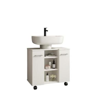 Imagem de Gabinete Armário Banheiro Pia De Coluna Premium - Cor(BRanco)