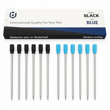 Imagem de 10 Carga, Cartucho de Tinta Refil Compatível com Caneta Crystalline, Swarovsky, Brilho, Mini Refis de 70mm ou 7cm, Ponta média