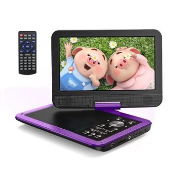 Imagem de YOTON Lettore DVD Portatile da 12,5" con Schermo Girevole HD da 10,5" per Auto e Bambini, con Caricatore per Auto, Supporta 6 Ore di Batteria Integrata e USB/scheda SD/sincronizzazione TV
