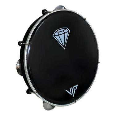 Imagem de Pandeiro 10 Pele Leitosa Diamante Corpo Abs Cor