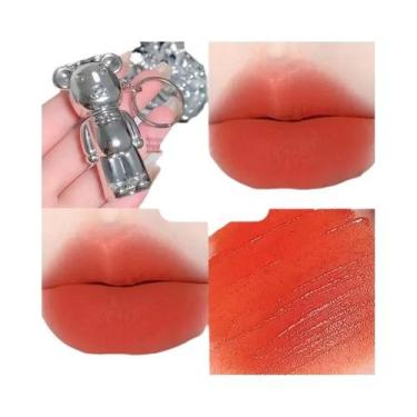 Imagem de Batom Matte De Veludo Para Meninas Com Chaveiro ZVEV Bear Lip Mud Glaz
