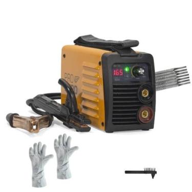Imagem de Máquina Solda Inversora Pró Euro GP 165 Bivolt + Luva couro + 250g ele