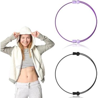 Imagem de 2 peças de faixa cropped ajustável, faixa de corte ajustável para camisas, transforme o estilo da sua blusa, preto e roxo (M)