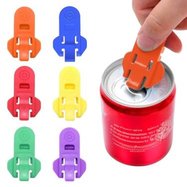 Imagem de Pacote com 2 clipes de abridor de lata antipoeira para latas de refrigerante e cerveja, plástico reutilizável, protetor de tampa de bebida para uso ao ar livre em piquenique e acampamento