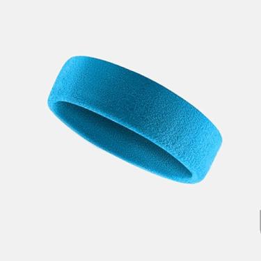Imagem de Bandanas esportivas azuis para homens e mulheres, tecido elástico macio antiderrapante, faixas de cabelo para treino diário, ioga, corrida, esportes