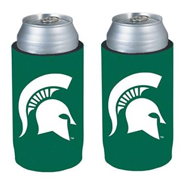 Imagem de Coolers para latas de cerveja ultra finas com logotipo da NCAA College Team – pacote com 2, Michigan State Spartans