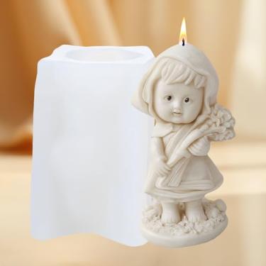 Imagem de Velas de boneca para meninas, molde de silicone, moldes de vela para meninas, para fazer velas de aromaterapia, velas artesanais de argila de polímero de gesso, decoração de casa