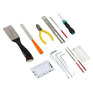 Imagem de XUXHOU Conjunto de Reparo de Junta de Guarda de Escova de Limpeza de Arquivo de Traste Material Metalabs-ideal para Colecionadores de Guitarra e Entusiastas de Instrumentos