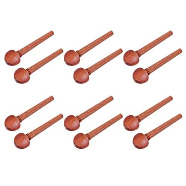 Imagem de RiToEasysports Peg de Afinação de Cordas de jacarandá - Design Conveniente e Bonito - Conjunto de 12 Peças de Fácil Instalação, Ideal para Peças de Reposição de Instrumentos