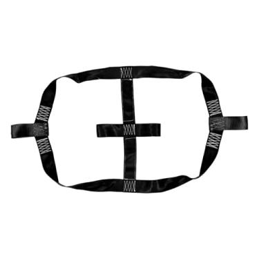 Imagem de MTRPS Correia de amarração da roda traseira da motocicleta, correias de pneu de equilíbrio de transporte cinto de guidão de poliéster forte, alça de roda traseira universal resistente para trailer