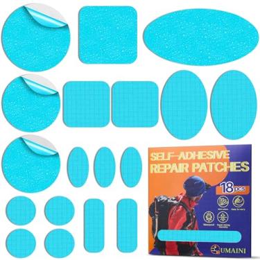 Imagem de Kit de remendo de reparo de jaqueta, fita de reparo tenaz para equipamentos externos, adesivos de tecido autoadesivos para roupas, remendo de tecido de nylon Ripstop impermeável para jaqueta