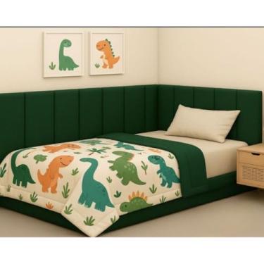 Imagem de Conjunto de cabeceira estofada em formato de L, adequado para camas de solteiro, casal, king e queen(verde,15 CABECEIRAS)