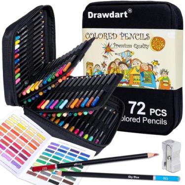 Imagem de Lápis de cor Drawdart, conjunto Soft Core de 72 cores com estojo