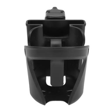 Imagem de Generic Suporte de Copo para Carrinho de bebê, Multifuncional, Suporte para Telefone, Bicicleta, Scooter Elétrica, Estável, 9,5x9,5cm (Preto)