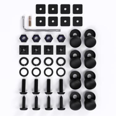 Imagem de Couslcd Parafusos universais para placa de licença, ferragens de montagem de placa de etiqueta de carro de aço inoxidável, antifurto, parafusos à prova de ferrugem para fixar quadros de placas de