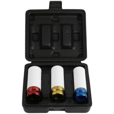 Imagem de Jogo Soquete de Impacto Roda Liga Leve 1/2 Polegadas com 3 Peças FORTG