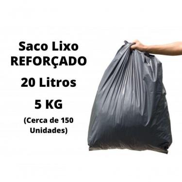 Imagem de Saco Lixo 20 Litros Reforçado 5 Kg ( + -- 150 ) Resistente