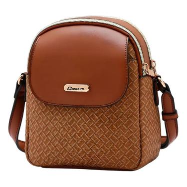 Imagem de Bolsa Feminina Casual Texturizada Tressê Fecho Ecler Chenson