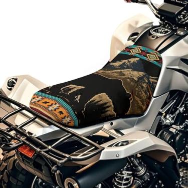 Imagem de gearider Capa de assento ATV à prova d'água, acessórios de quatro rodas, adequado para Polaris Sportsman 570 450 850, Polaris Scrambler 400 500 850 1000, Honda Rancher 420, Bear Southwest Aztec