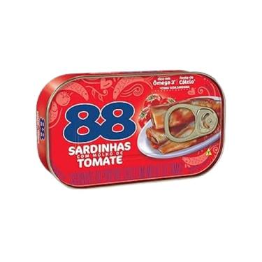 Imagem de SARDINHAS AO PROPRIO SUCO COM MOLHO DE TOMATE 50 X 125 GR - 88
