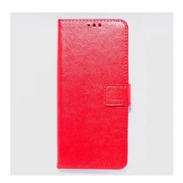 Imagem de Capinha Capa Carteira Flip Couro Samsung Galaxy A56 - Rafinha, Vermelh