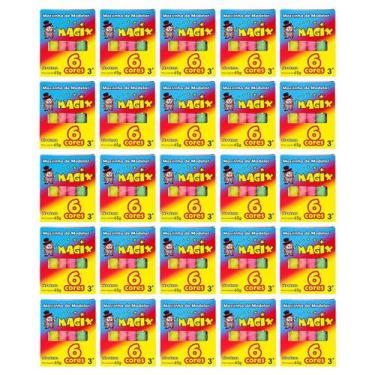 Imagem de Kit 25 Massinha De Modelar 6 Cores Magix 65g Multicolor