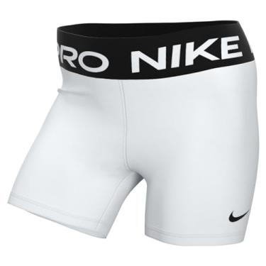 Imagem de Nike Womens Pro 3" Shorts (White/Black/Black, XX-Large)