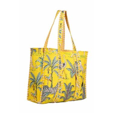 Imagem de INDACORIFY Sacola de atacado linda estampa de algodão acolchoada mercado compras mercearia praia bolsa baho bolsa de ombro presente para ela, Design - 6, Large