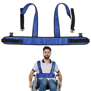 Imagem de Cinto antiqueda para cadeira de rodas para idosos, uso para deficientes, cadeira de rodas de segurança ajustável, assento macio para cadeira de rodas com alça de cinto, assento universal para idosos