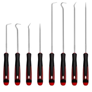 Imagem de HQRNYP Conjunto de palhetas de precisão de 8 peças, conjunto de picaretas e ganchos, ferramenta de remoção fácil para vedações de óleo automotivas, acessórios universais para carro, mini removedor de