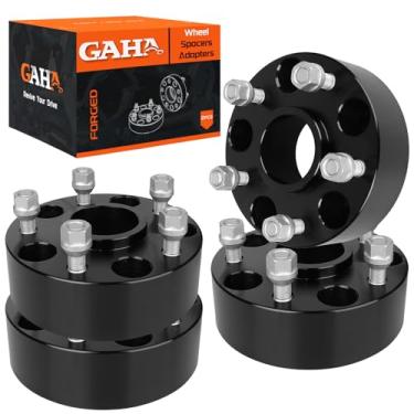 Imagem de Espaçadores de roda forjados 5x127mm 5x5 71,5 mm Furo do cubo compatível com Jeep Wrangler 2007-2018 Grand Cherokee 1999-2010 Commander 2006-2010 com parafusos de rosca de 1/5.5 cm x 50.8 cm