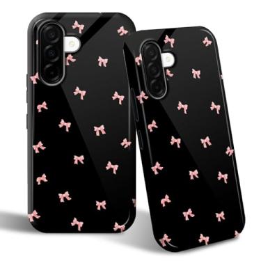 Imagem de SROJDHFJB Capa de telefone para Samsung Galaxy A36 5G, capa protetora de 2 camadas com design impresso de gravata-borboleta, parte traseira rígida + TPU macio bumper capa de ajuste fino para homens e