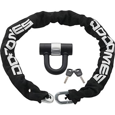 Imagem de Cadeado de motocicleta Cadeado de corrente de bicicleta, cadeado de bicicleta resistente anti-roubo combinação de bicicleta 16 mm trava U, trava de segurança de motocicleta para bicicleta,