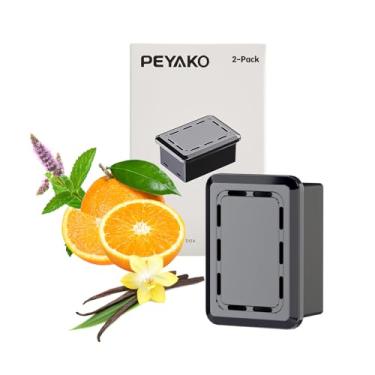 Imagem de PEYAKO Aromatizador de ar para carro, pacote com 2, difusor magnético sólido de aromaterapia, fragrância de 60 dias de longa duração, aromatizador de ar para mulheres/homens, especificamente para