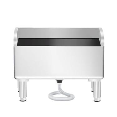 Imagem de TRGCJGH Lavatório de esfregão de piso comercial, bacia de serviço de esfregão de aço inoxidável, lavatório de lavanderia, pia interna e externa (45 x 41 x 55 cm (17,7 x 16,1 x 21,6 polegadas))