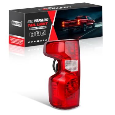 Imagem de FOMIUZY Conjunto de luzes traseiras do lado esquerdo do motorista compatível com Chevy Silverado 1500 2019 2020 2021 2022 2023 2024 Chevrolet 2500 3500 HD 2500HD 3500HD Capa de lente traseira traseira