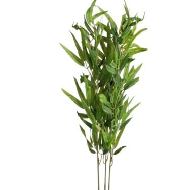 Imagem de 3 Galho Planta Artificial Galho Haste de Bambu Unidade 1.05m Toque Real Decoração Enfeite sala Casa