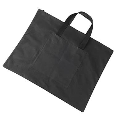Imagem de Sonew Caso de Desenho A2, Documento do Arquivo de Armazenamento de Bolsa Carry, Oxford Canvas Strap Bolsa Ombro, Zíper Perdido, Preto, 21,3 X 26,4 Polegadas, 320g, Design Simples,