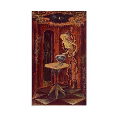 Imagem de Zeichn8u Remedios Varo Decoração de parede Born Again impressões em tela pintura surrealismo arte de parede decoração de casa Remedios Varo pôster presente para quarto sala de estar 100 x 60 cm (39 x