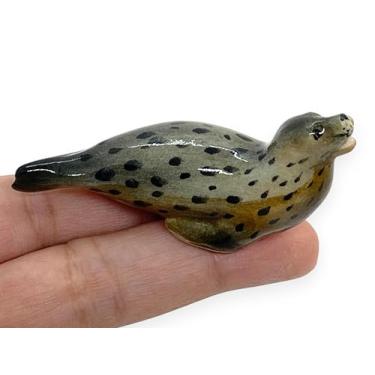 Imagem de Estatuetas de cerâmica de vedação de cães marinhos da WitnyStore Animais de vidro miniatura colecionáveis linda decoração