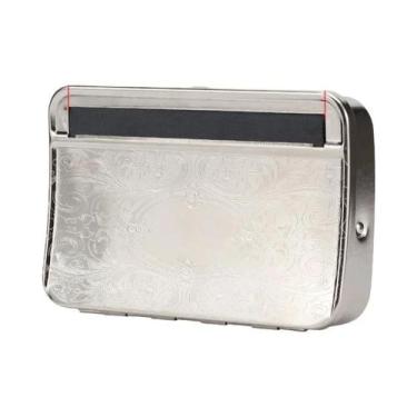 Imagem de Caixa De Armazenamento De Cigarros De Metal Portátil, Rolador Manual D