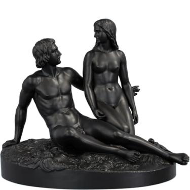 Imagem de Estátua Adão e Eva Antes da Queda - Cenas da Bíblia (Cor Aurum Noctis)