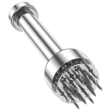 Imagem de Ferramenta de amaciador de carne de aço inoxidável à prova de ferrugem com 21 agulhas incisivas para cozinha e uso doméstico (prata)