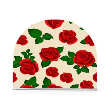 Imagem de xigua Suporte de guardanapo acrílico rosa vermelha, porta-guardanapos para mesas cozinha restaurante decoração de casa, suporte decorativo moderno para papel de jantar guardanapos de coquetel 144