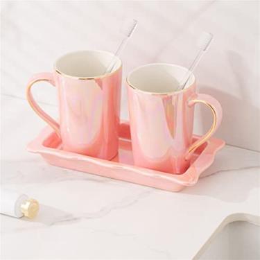 Imagem de Conjunto de copos para enxaguante bucal para casal, copo de escovação de dentes, cilindro de escovação, copo de escovação