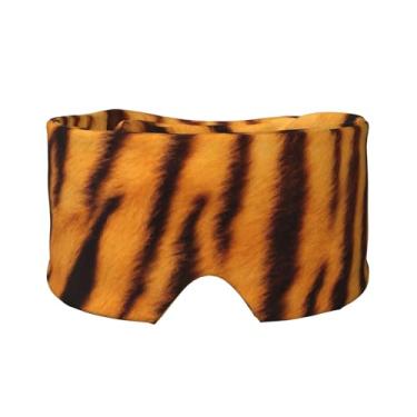 Imagem de Máscara protetora para olhos e orelhas com estampa listrada de tigre, respirável, ajustável, blecaute, confortável